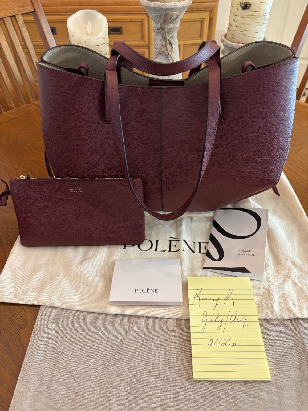 Polene Paris Cyme Black Cherry NWOT